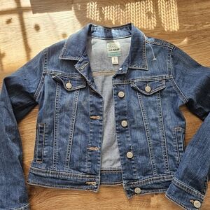 Old Navy Blue Denim Jacket Kidd Size Large 10/12